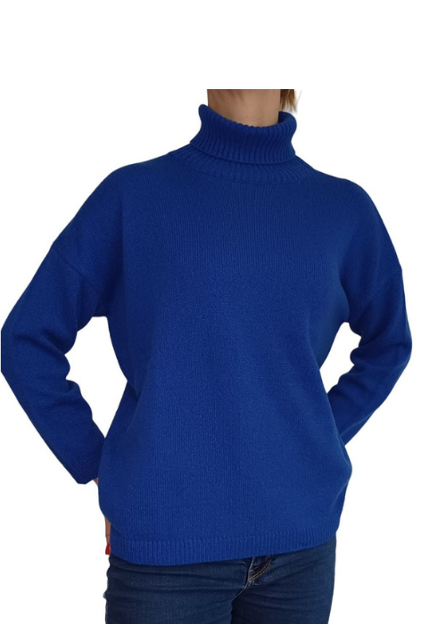 Maglia Donna Over Collo Alto Cashmere Rigenerato