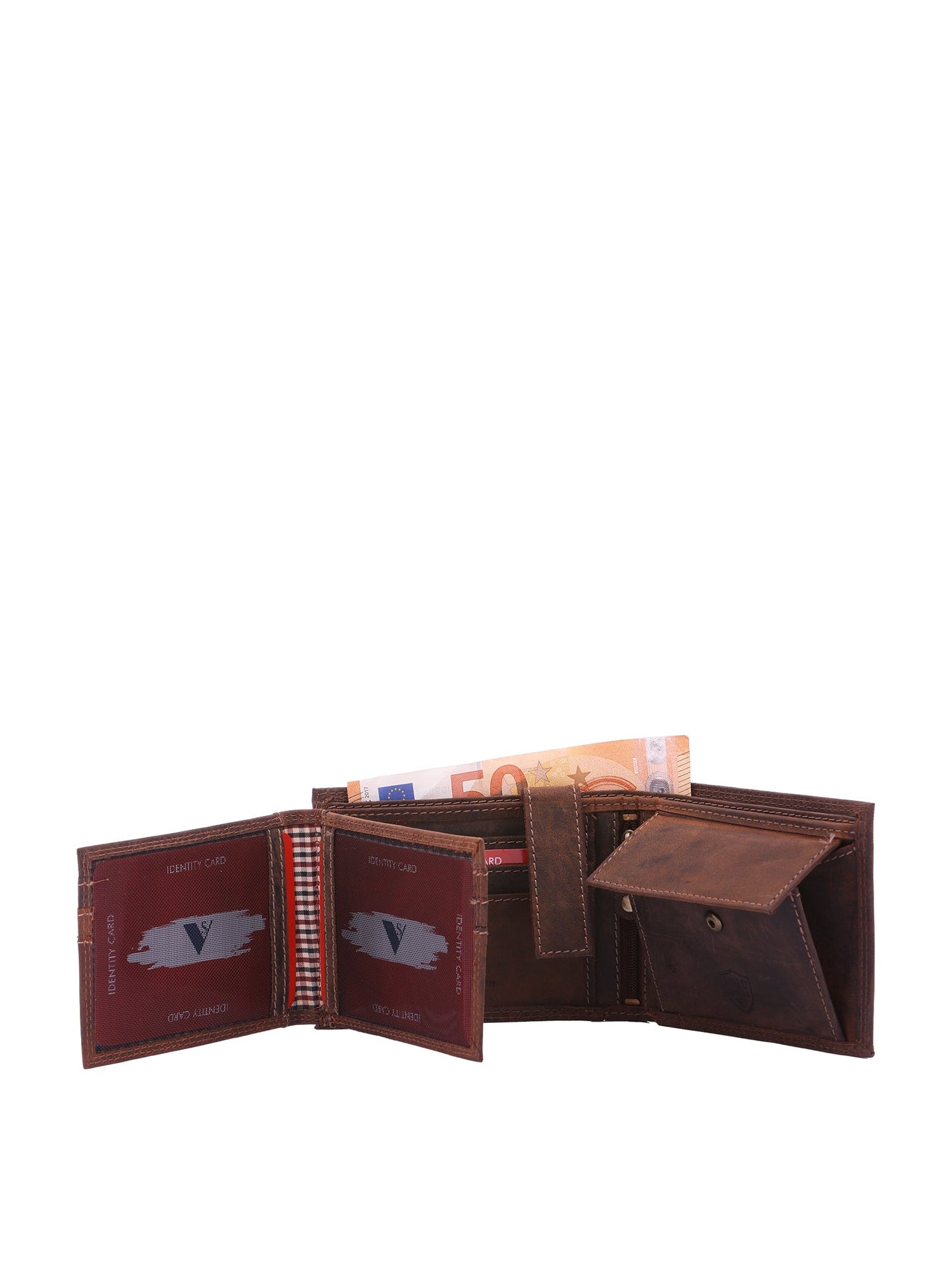 Portafoglio da uomo In Vera pelle Made in Italy 9,5x12,5x2,5 cm
